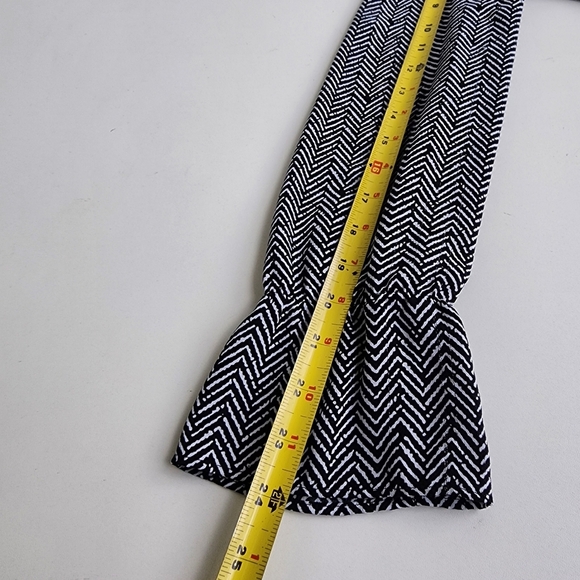 Mango Suit Black White Geo Print Long Sleeve Midi Dress Women’s  Stretch Size 6 - Picture 5 of 11